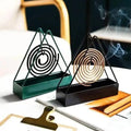 Mosquito Coil Incense Burner Box – Metal Coil Holder with Ash Catcher