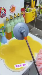 360° Microfiber Spin Mop – Wet &amp; Dry Floor Cleaning