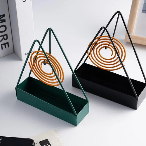 Mosquito Coil Incense Burner Box – Metal Coil Holder with Ash Catcher