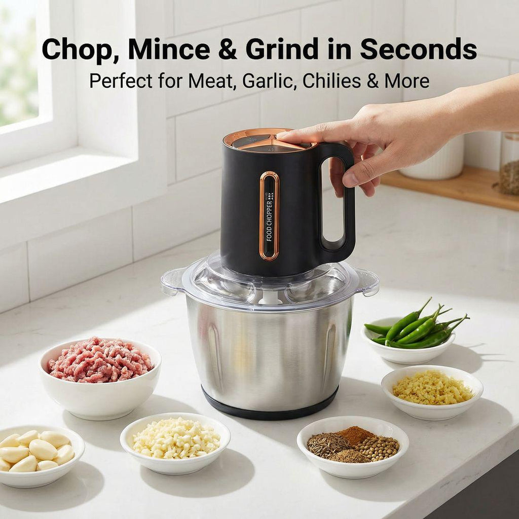 Electric Food Chopper – Chop, Mince &amp; Grind in Seconds