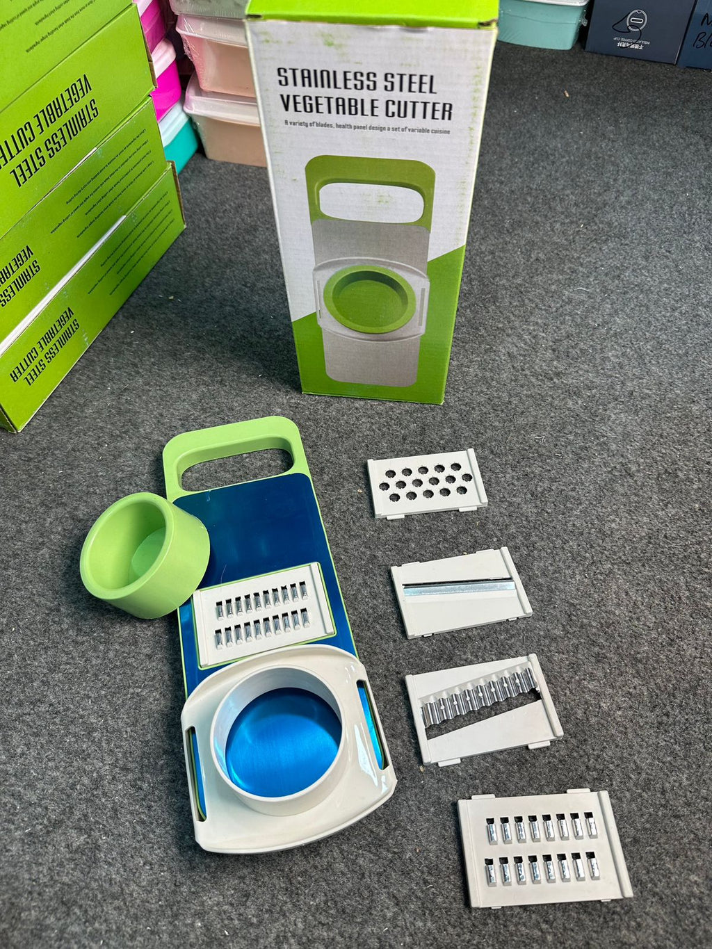 Multi-Function Stainless Steel Vegetable Cutter &amp; Slicer Set